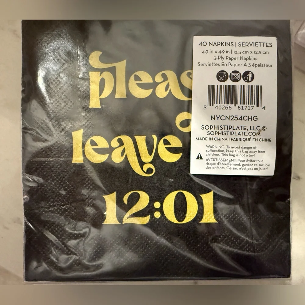 ⚠️ 5/25: Please leave Set of 40 Party Napkins